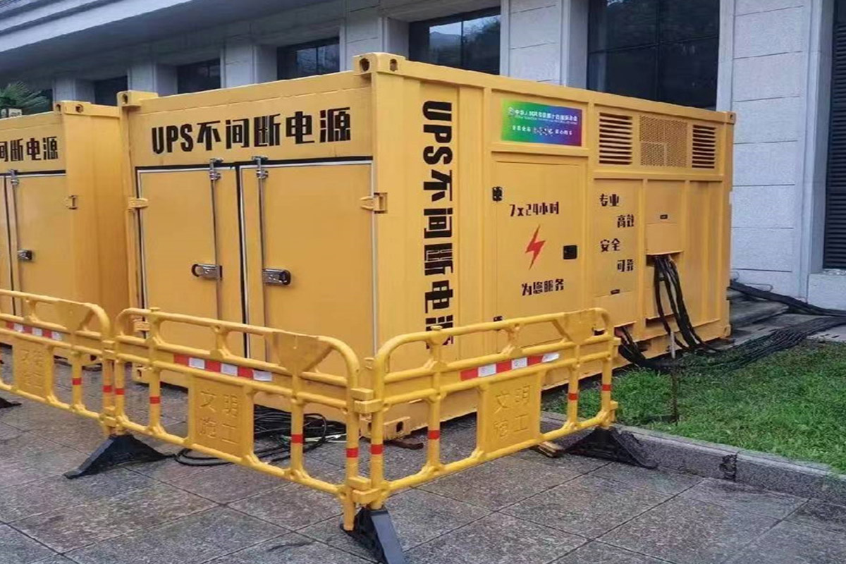商州发电机租赁施工现场