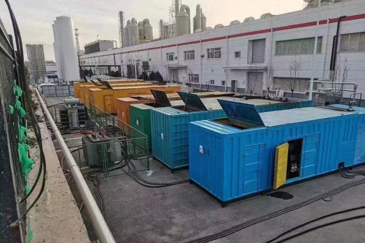 商州发电机租赁施工现场